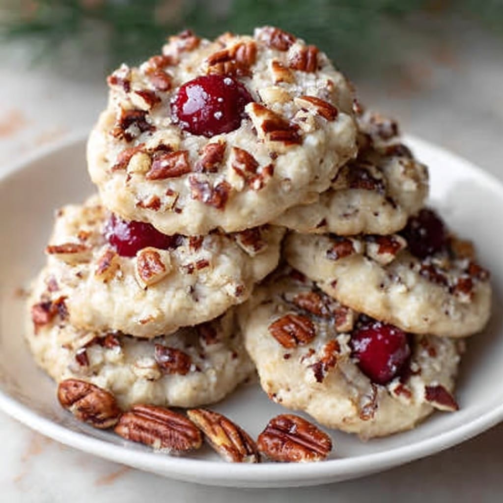 No-Bake Cranberry Pecan Praline Cookies Recipe