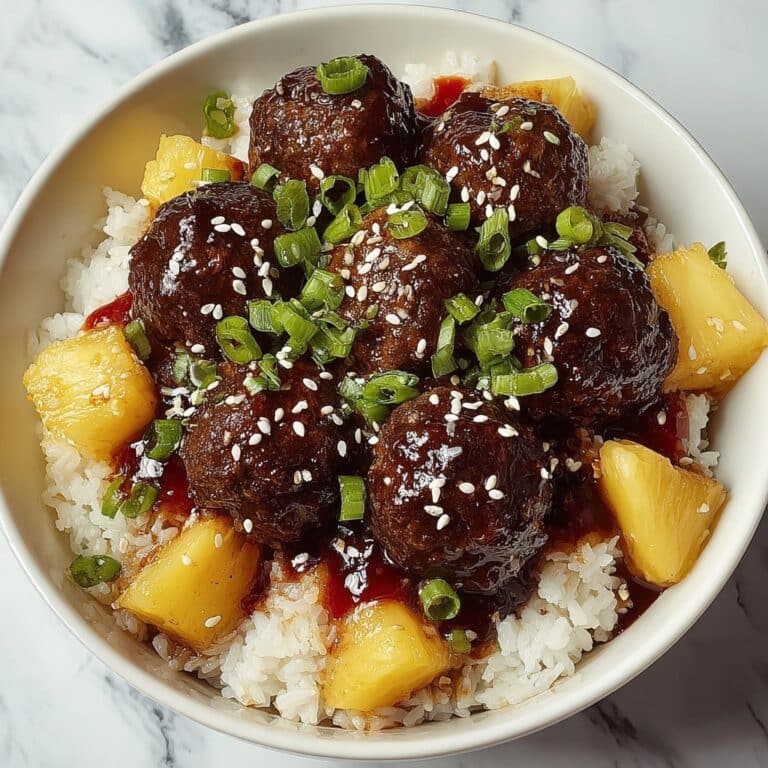 Sweet And Spicy Hawaiian Meatball Bowls Recipe