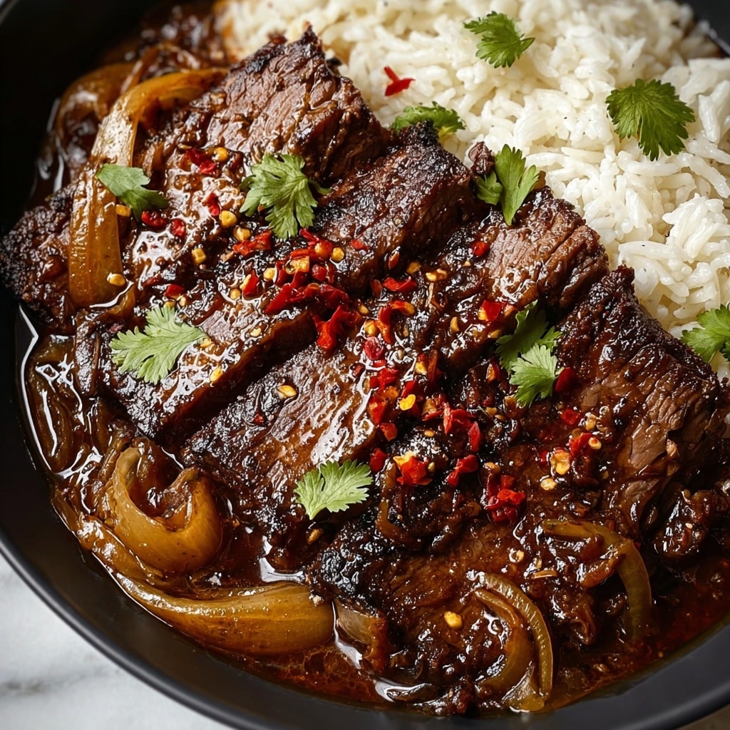 Sweet Savory Caramelized Pulled Beef Recipe - Recipe Image