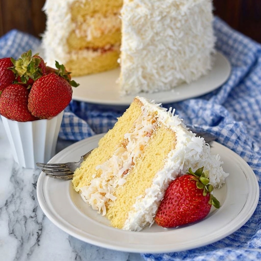 Coconut Cake with Sour Cream Frosting Recipe