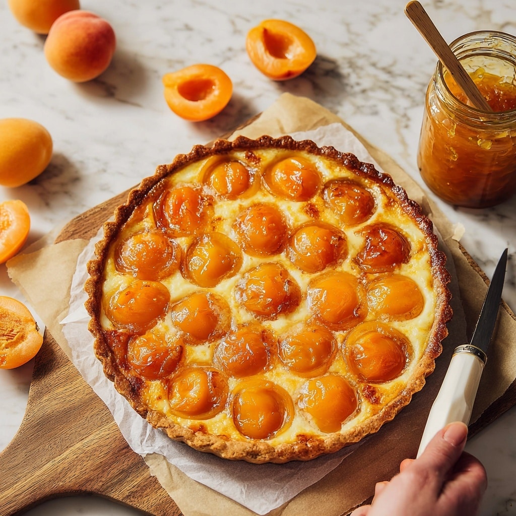 Vegan Apricot Tart with Frangipane and Glazed Fresh Apricots Recipe - Recipe Image