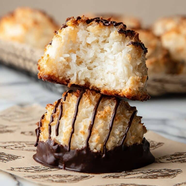 Vegan Coconut Macaroons with Chocolate Drizzle Recipe