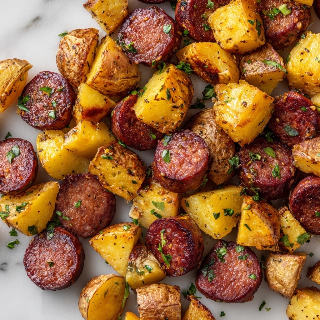 One Pan Kielbasa and Potatoes (Quick & Flavorful) Recipe - Recipe Image