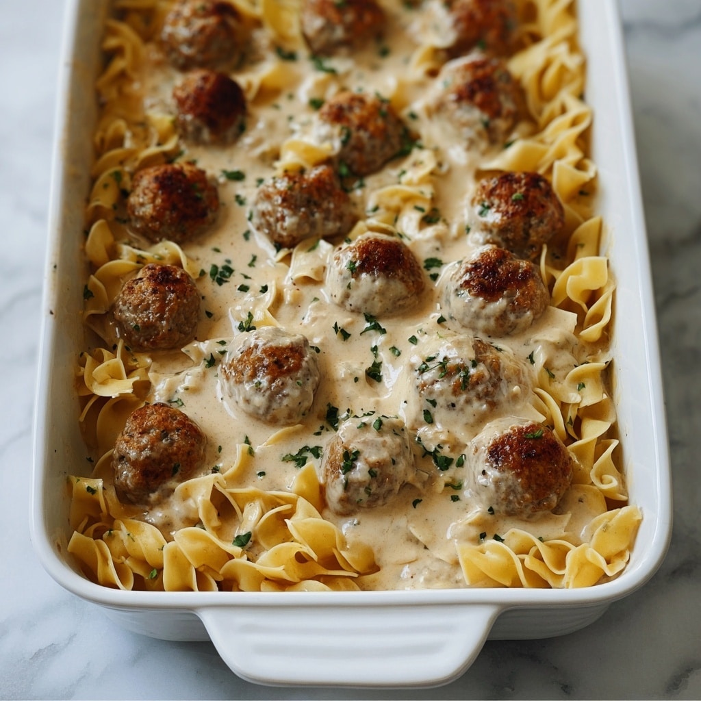 Swedish Meatball Noodle Bake Recipe