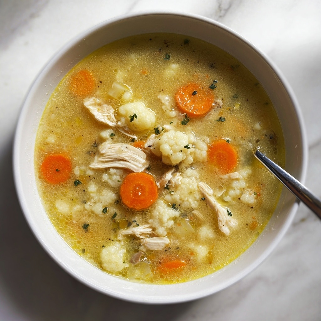 Anti-Inflammatory Cauliflower Chicken Soup Recipe
