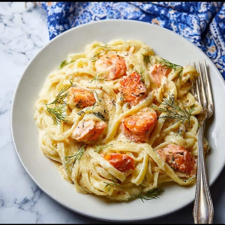 Shrimp and Salmon Alfredo Recipe