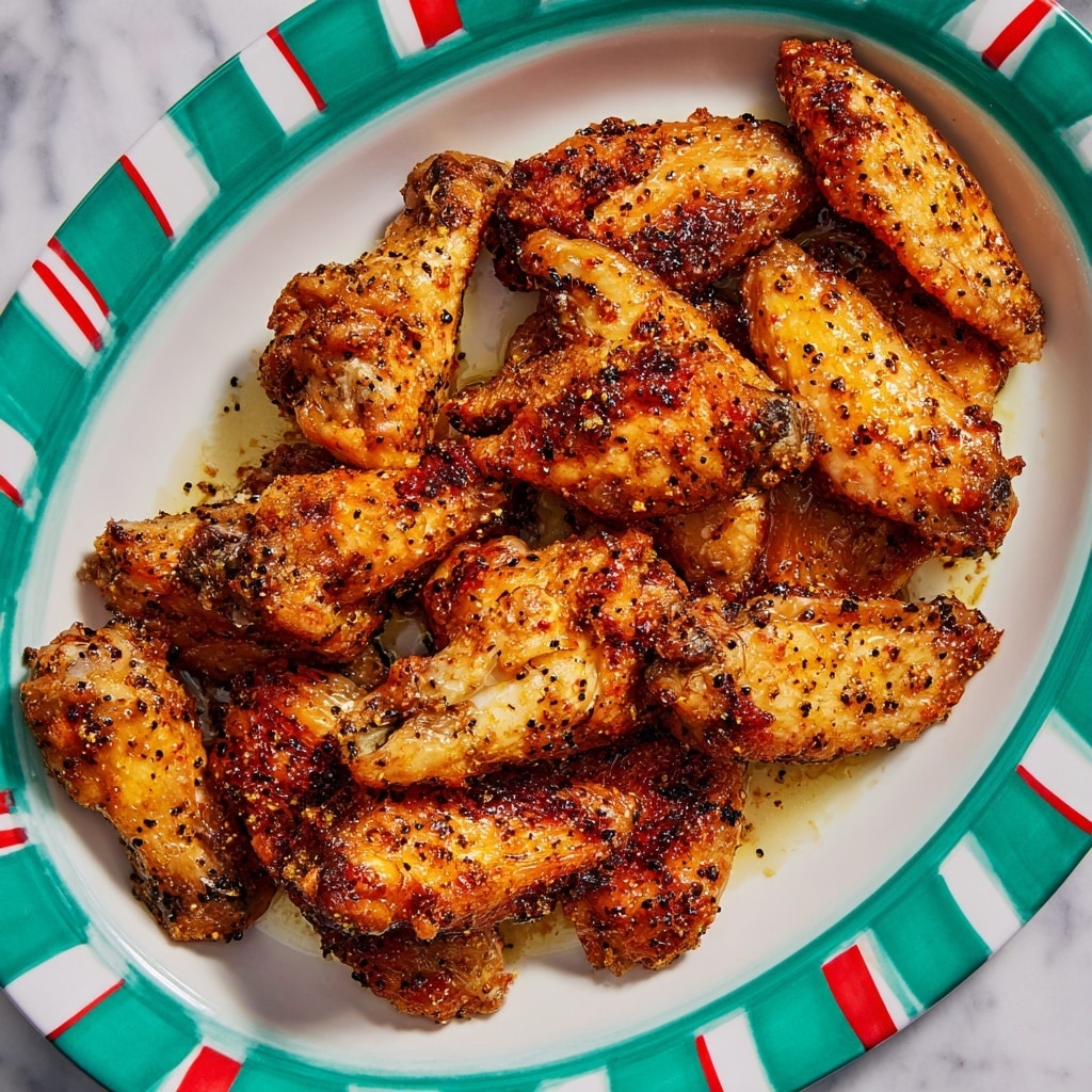 Lemon Pepper Chicken Wings with Lemon Butter Glaze Recipe