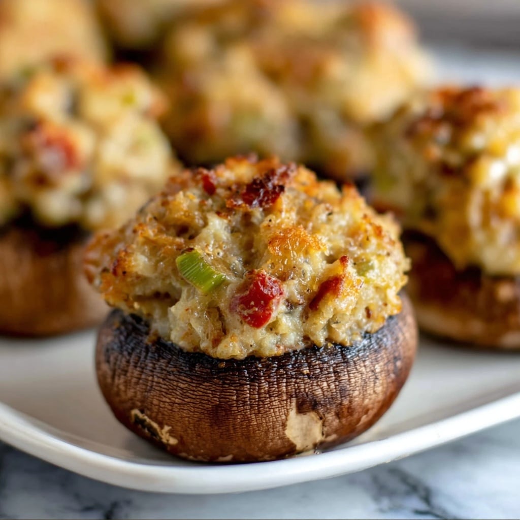 Creamy Crab Stuffed Mushrooms Recipe