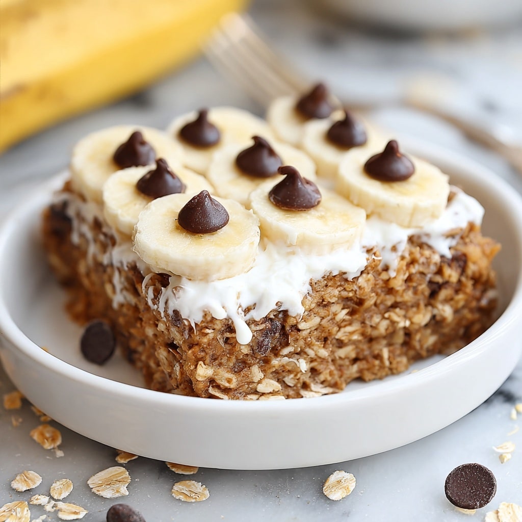 Baked Banana Chocolate Chip Oatmeal Recipe