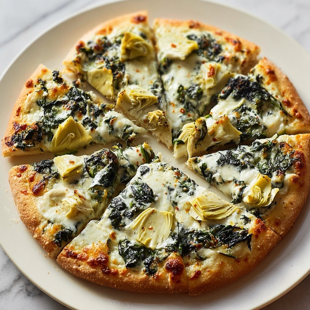High Protein Spinach Artichoke Pizza Recipe