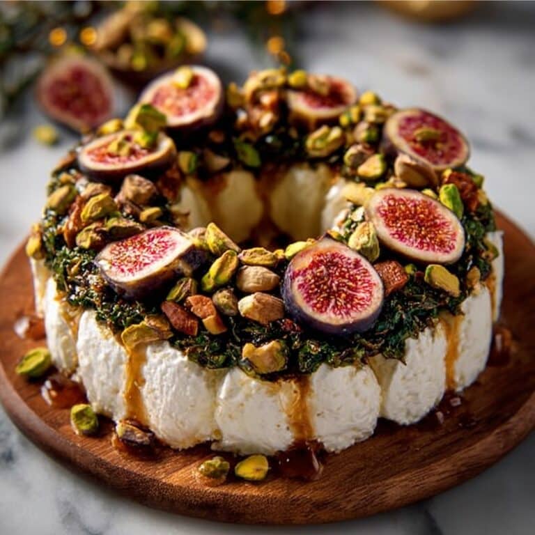 Fig Goat Cheese Pistachio Wreath Recipe