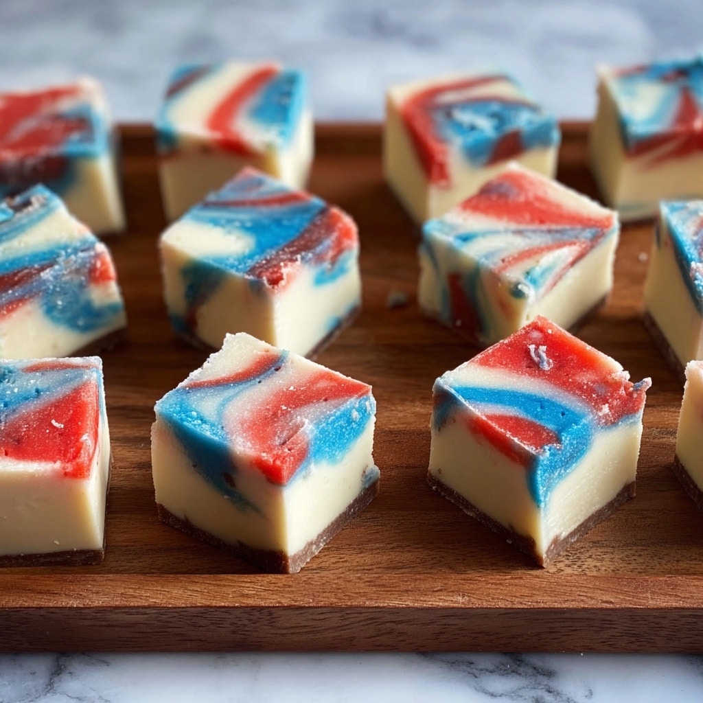 4th of July White Chocolate Fudge Recipe - Recipe Image