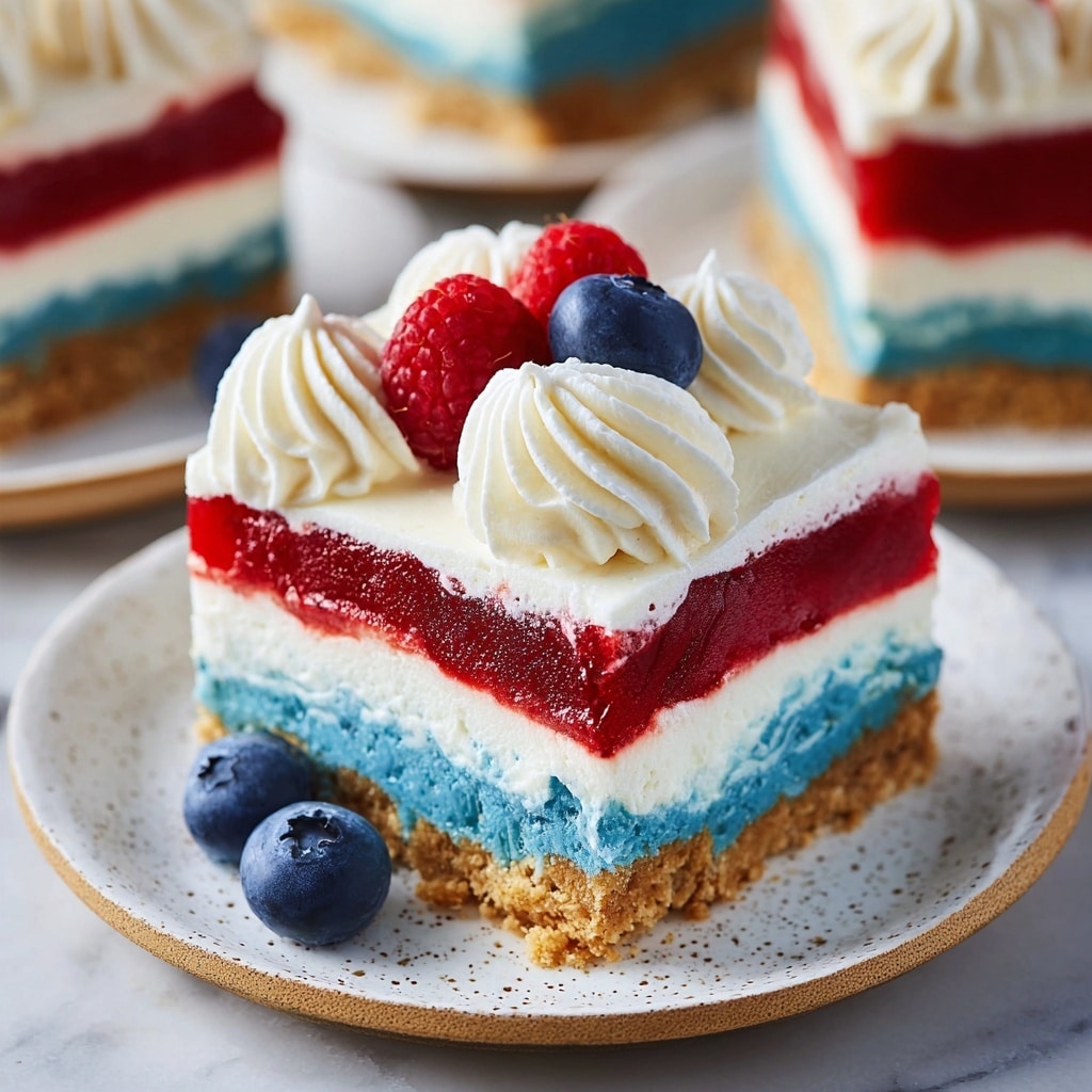Red, White, and Blue Mini Cheesecakes Recipe - Recipe Image