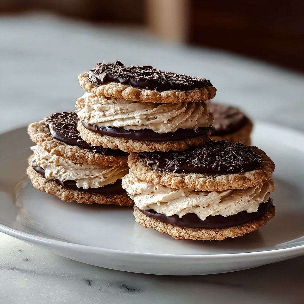 Coffee & Cream Cookies with Chocolate Hazelnut Filling Recipe - Recipe Image