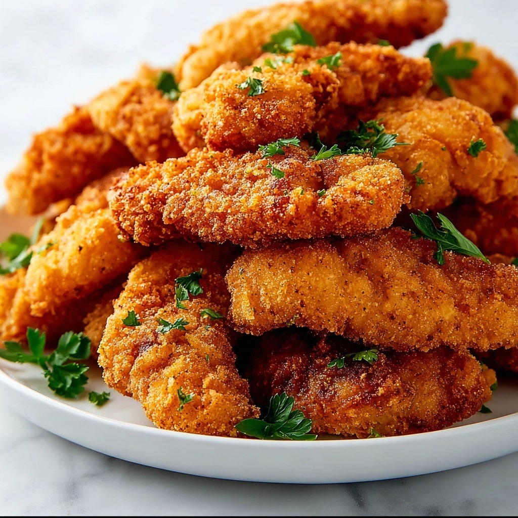 Coconut Chicken Strips: Crispy Baked and Fried Delight Recipe - Recipe Image