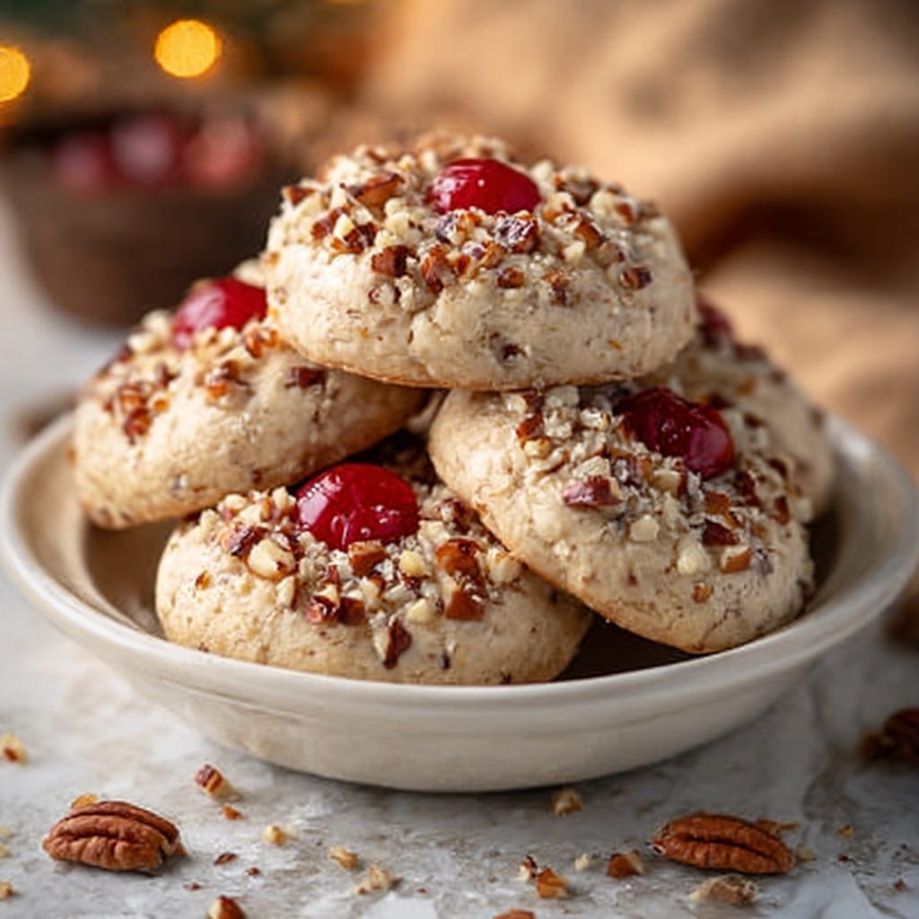 No-Bake Cranberry Pecan Praline Cookies Recipe - Recipe Image