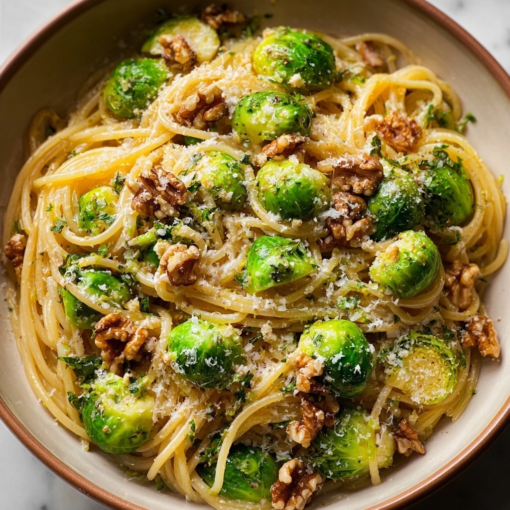 Brown Butter Brussels Sprouts Pasta Recipe - Recipe Image