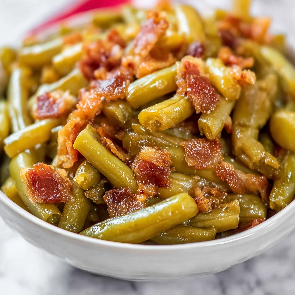 BBQ Smothered Green Beans Recipe - Recipe Image