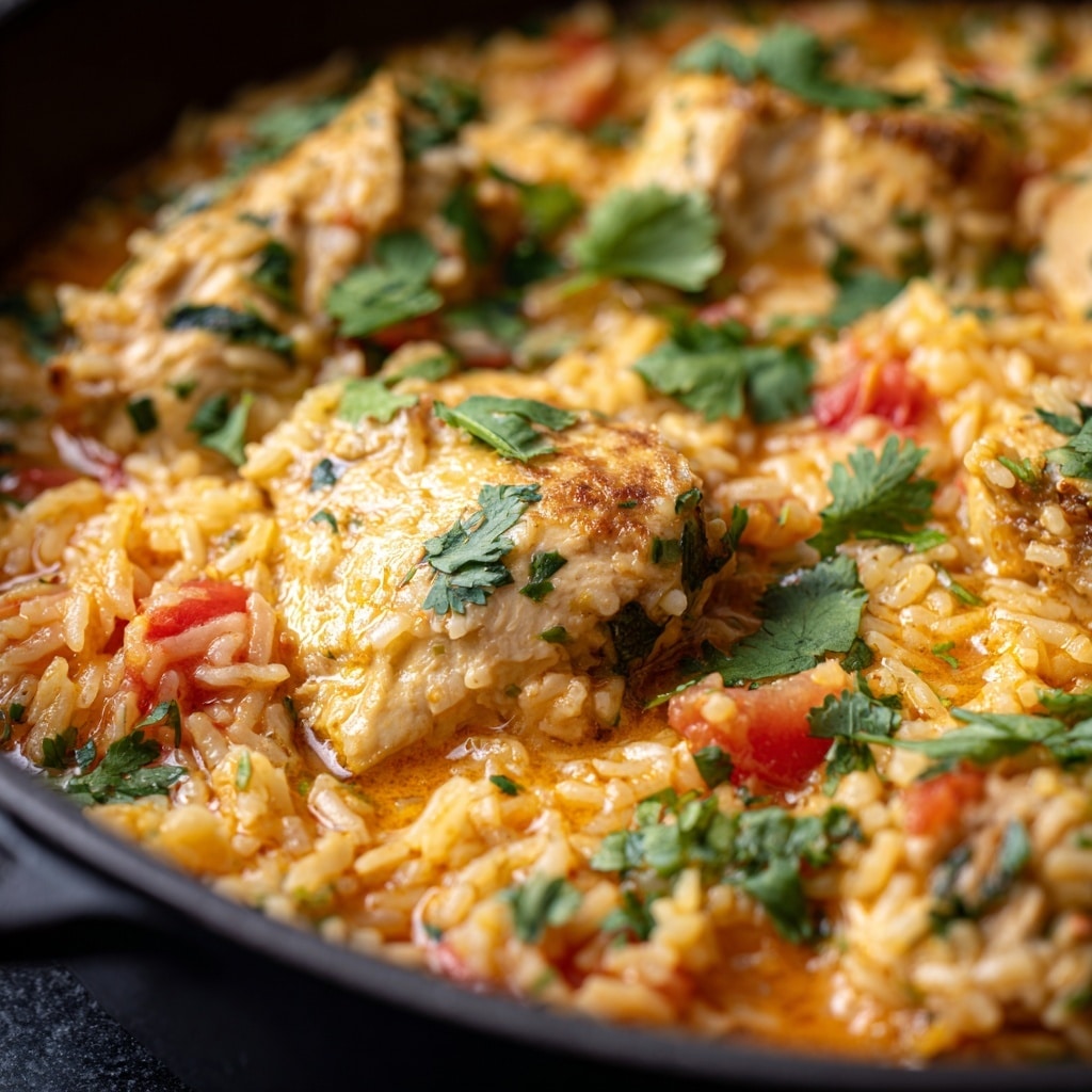 One Pot Queso Chicken and Rice Recipe - Recipe Image