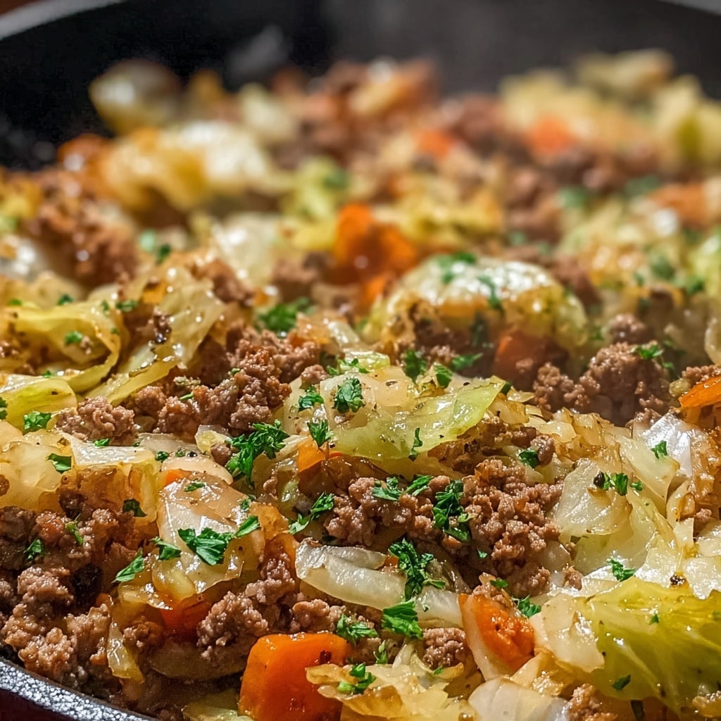 Ground Turkey Cabbage Skillet Recipe - Recipe Image