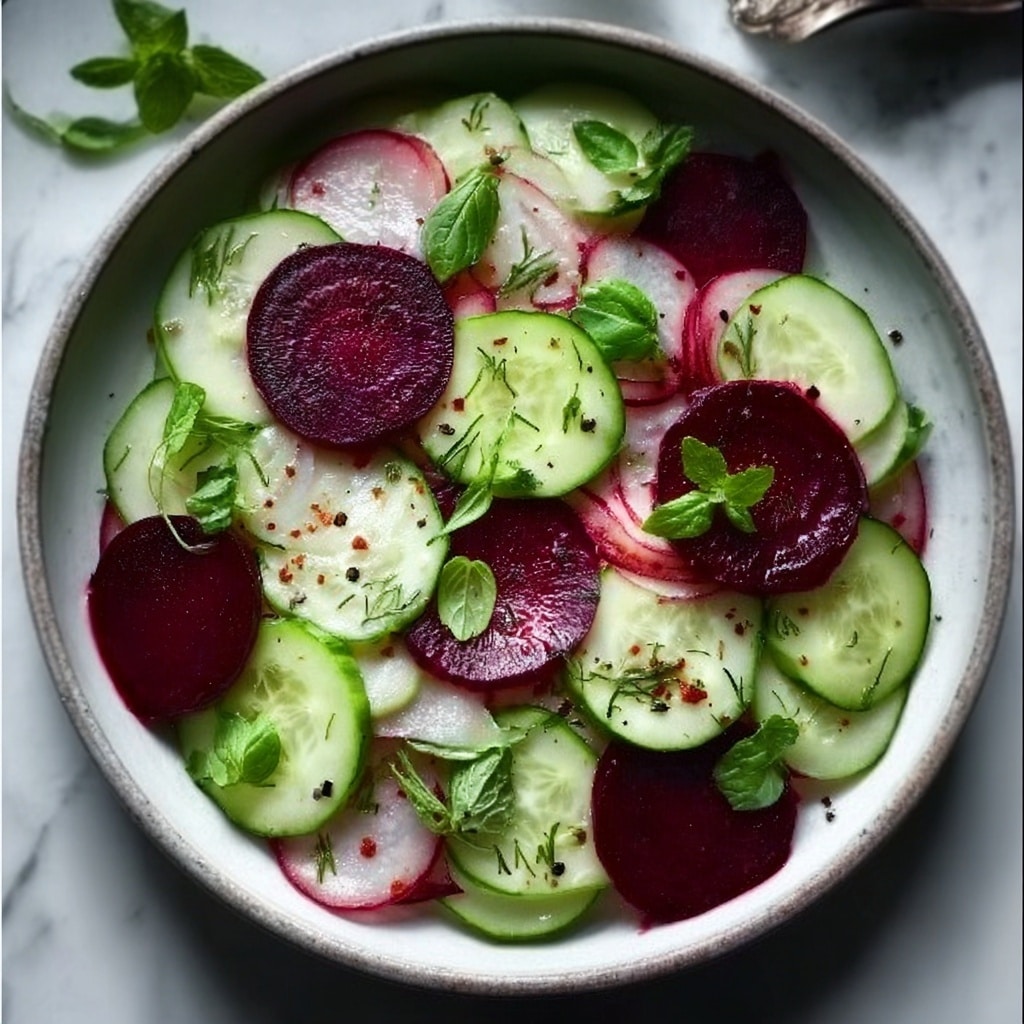 Crisp Cucumber and Beetroot Salad Recipe - Recipe Image