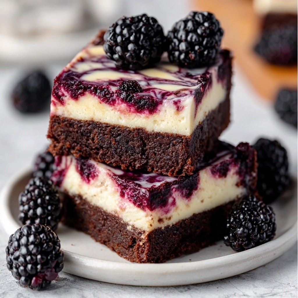 Blackberry Cheesecake Brownies Recipe - Recipe Image