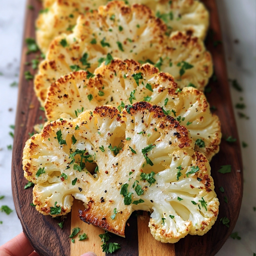 Cheesy Cauliflower Steaks Recipe - Recipe Image