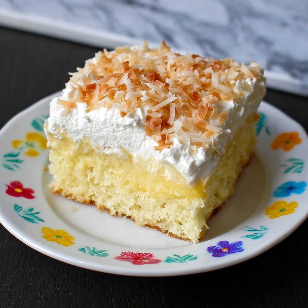 Easy Hawaiian Pineapple Coconut Poke Cake Recipe - Recipe Image