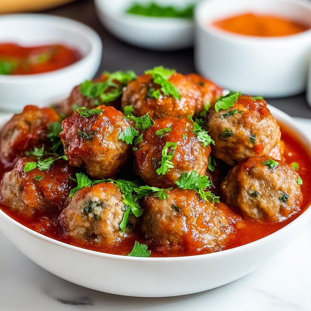 Mini Meatballs with Marinara Sauce Recipe - Recipe Image