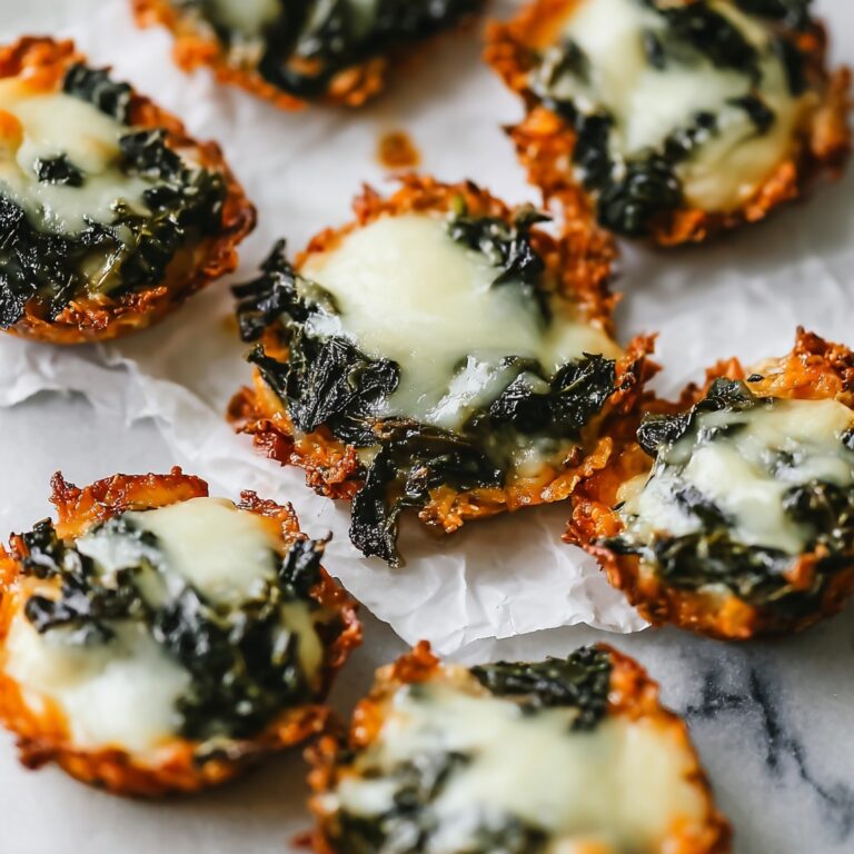 Spinach Dip Cheese Crisps Recipe