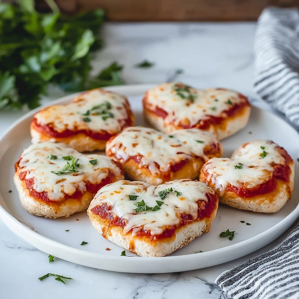 Mini Heart-Shaped Pizzas Recipe - Recipe Image