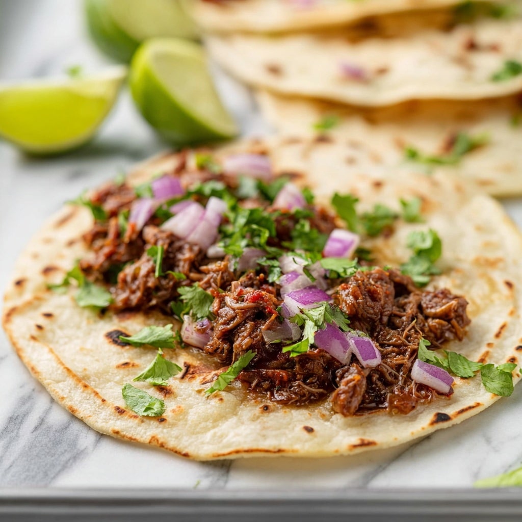 Slow Cooker Shredded Beef Tacos Recipe - Recipe Image
