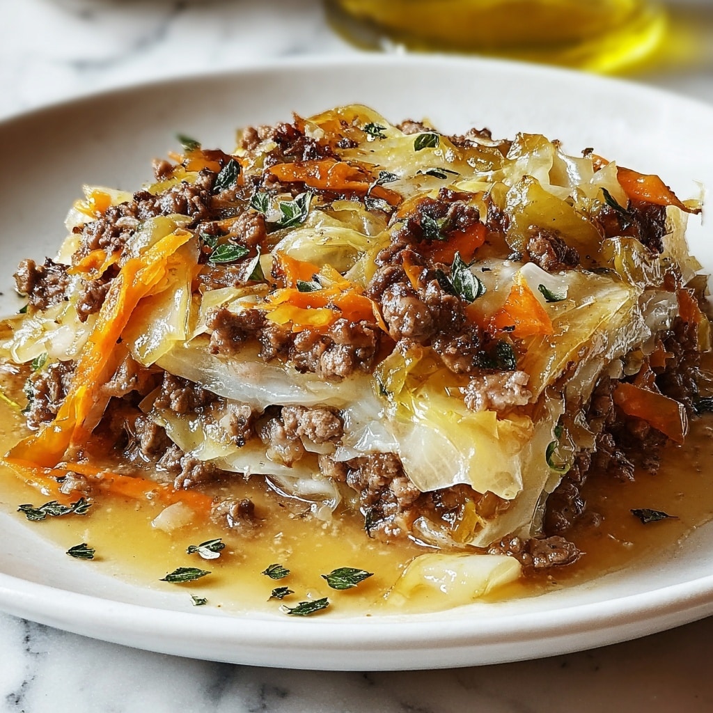 Cabbage and Ground Beef Skillet Recipe - Recipe Image