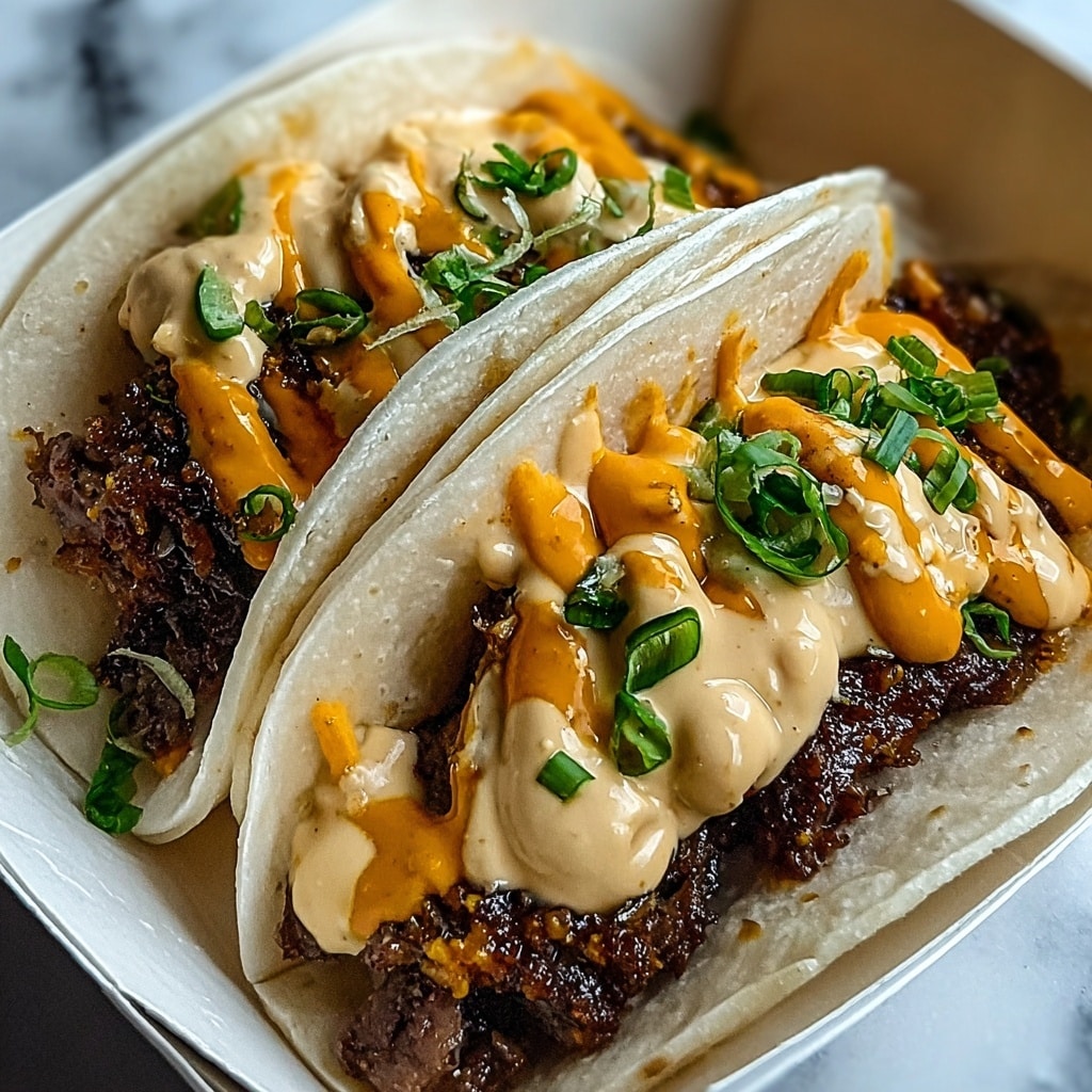 Garlic Butter Honey BBQ Tacos Recipe