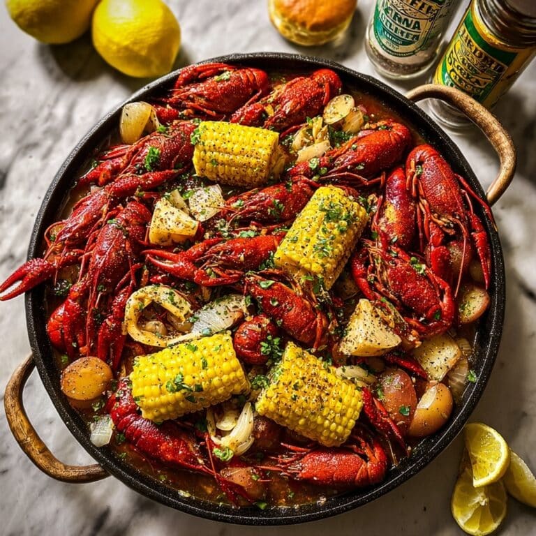Stovetop Crawfish Boil with Garlic Butter Sauce Recipe