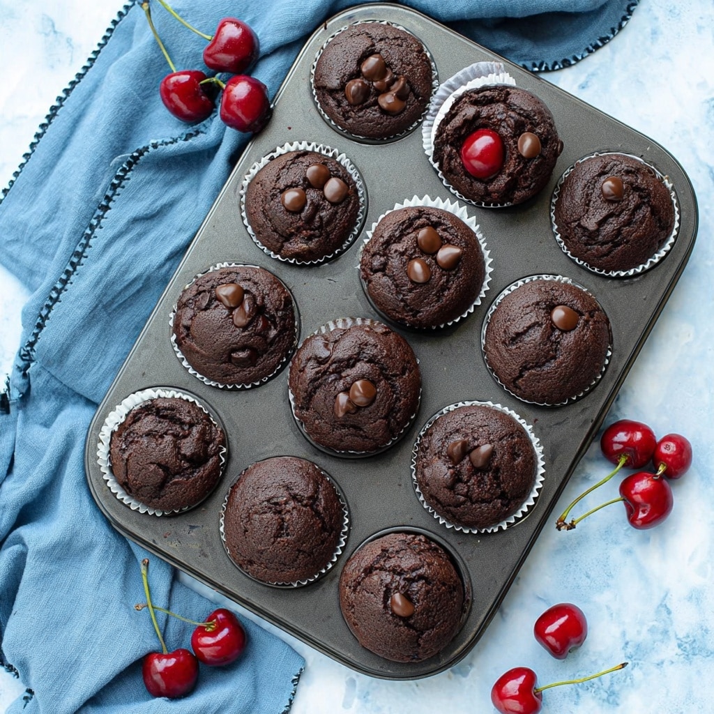 Chocolate Cherry Muffins Recipe - Recipe Image