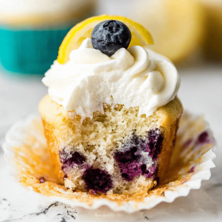 Lemon Blueberry Cupcakes with Cream Cheese Frosting Recipe