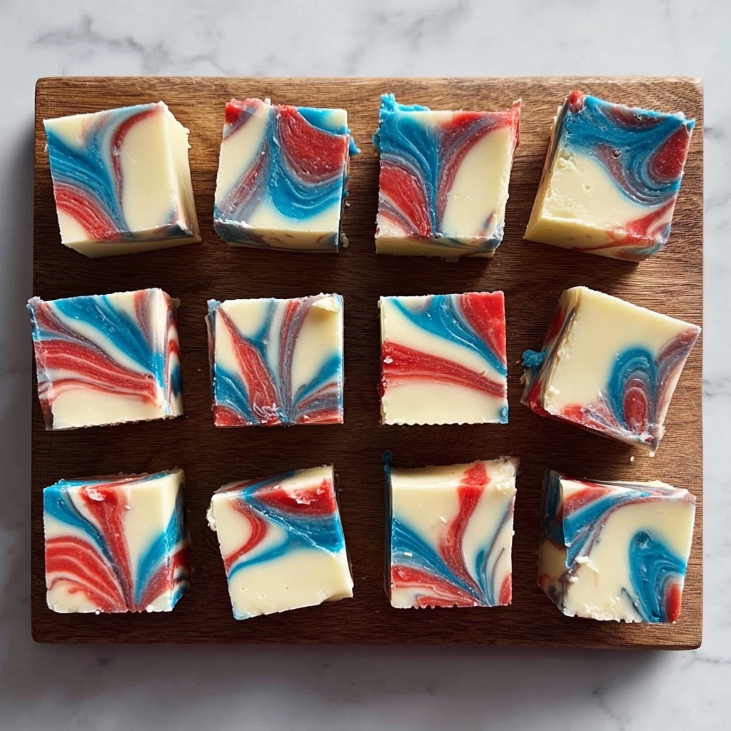 4th of July White Chocolate Fudge Recipe - Recipe Image