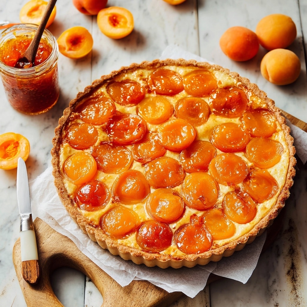 Vegan Apricot Tart with Frangipane and Glazed Fresh Apricots Recipe - Recipe Image