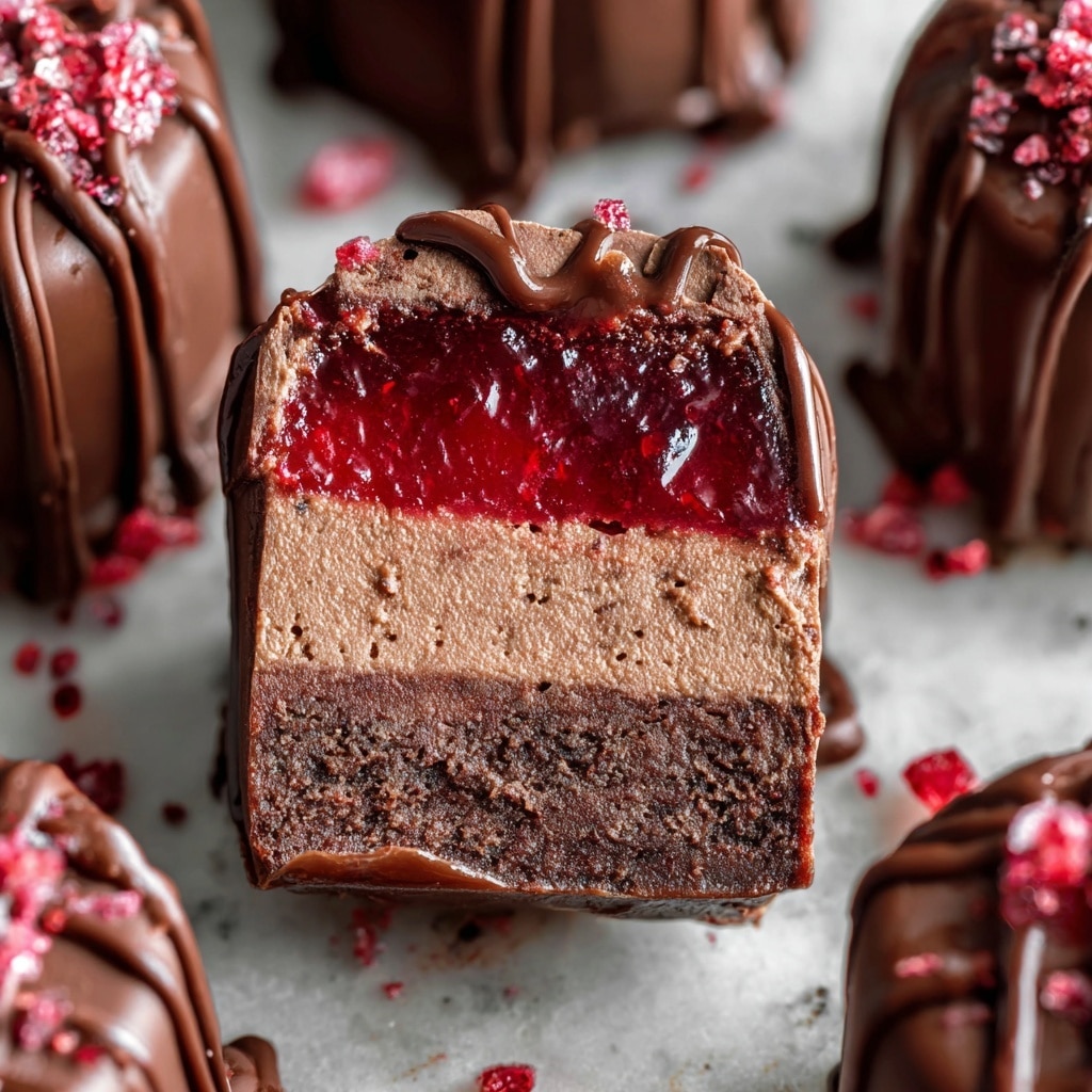 Raspberry Mocha No-Bake Brownies Recipe - Recipe Image