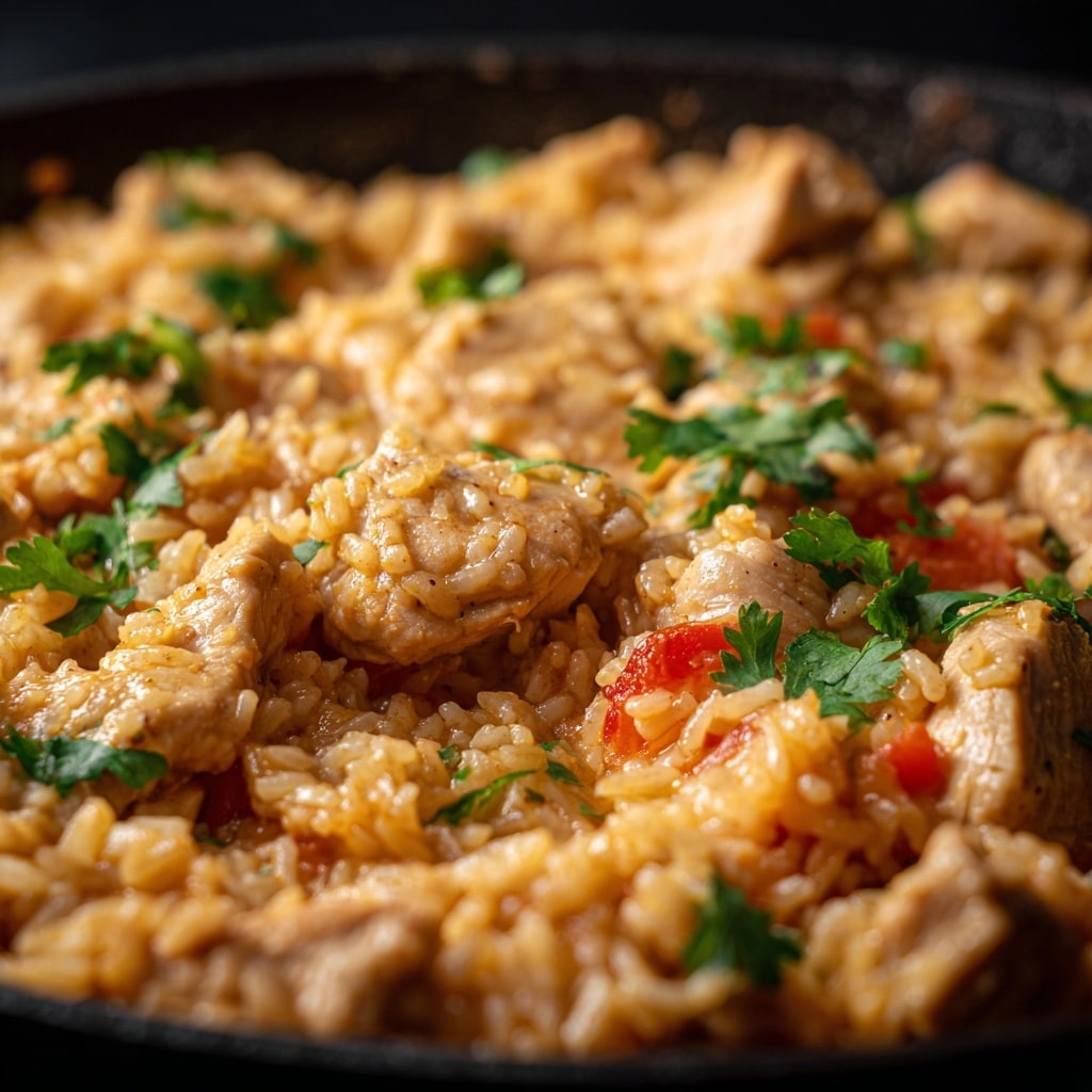 One Pot Queso Chicken and Rice Recipe - Recipe Image