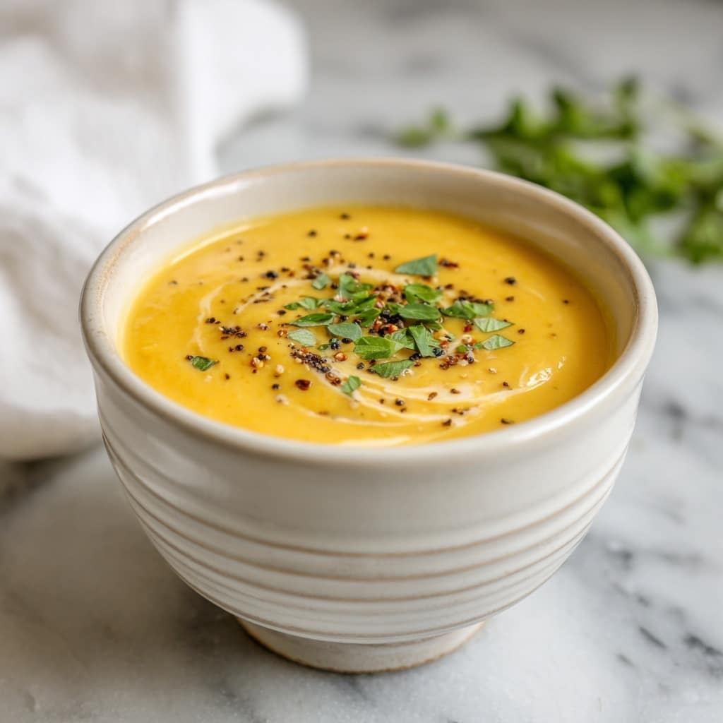 One Pot Creamy Carrot Lentil Soup Recipe - Recipe Image