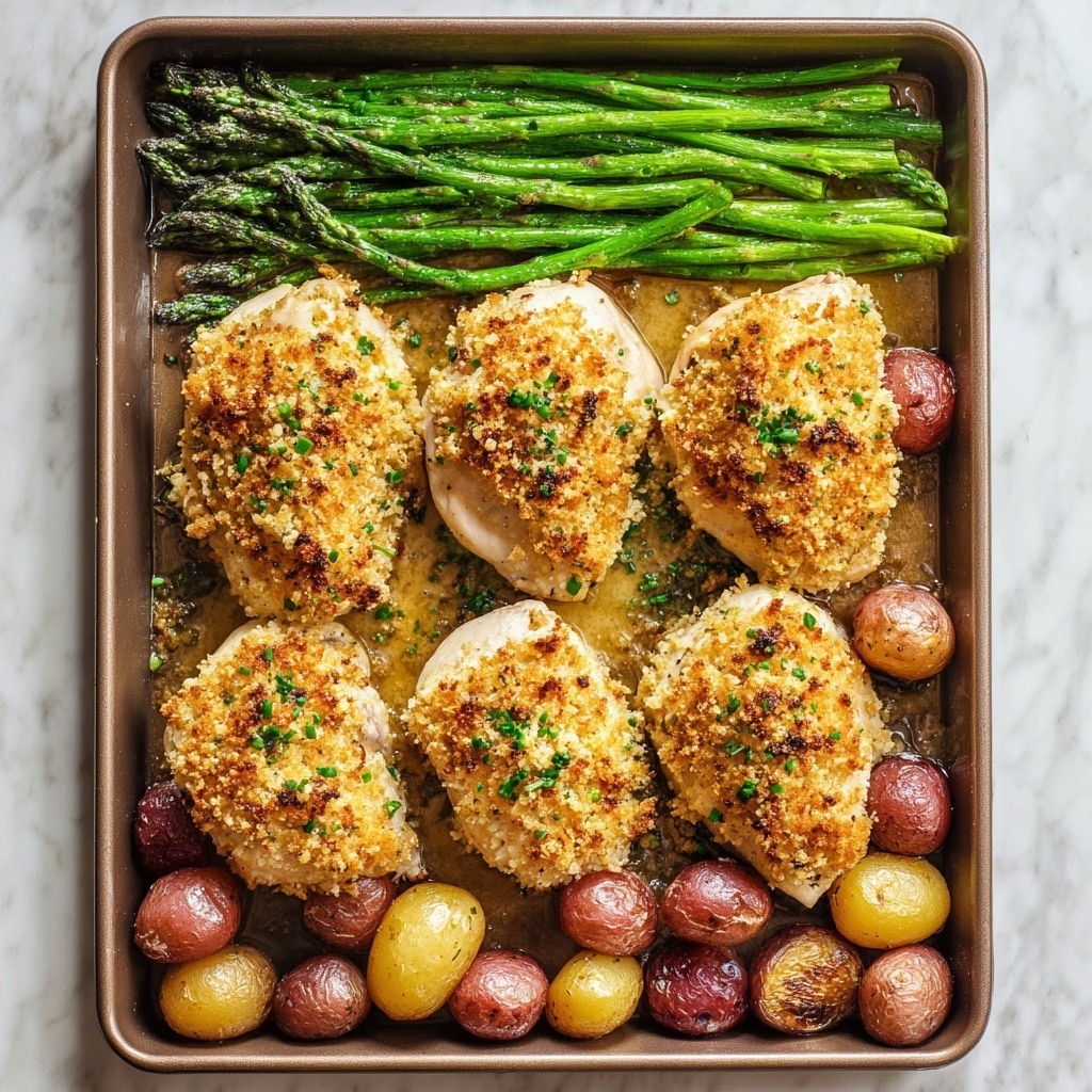 Parmesan Crusted Chicken Sheet Pan Dinner Recipe - Recipe Image