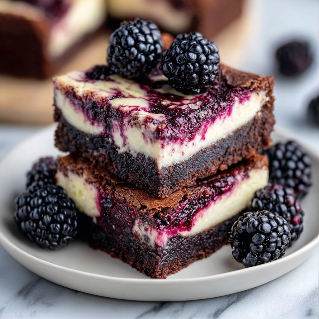 Blackberry Cheesecake Brownies Recipe - Recipe Image