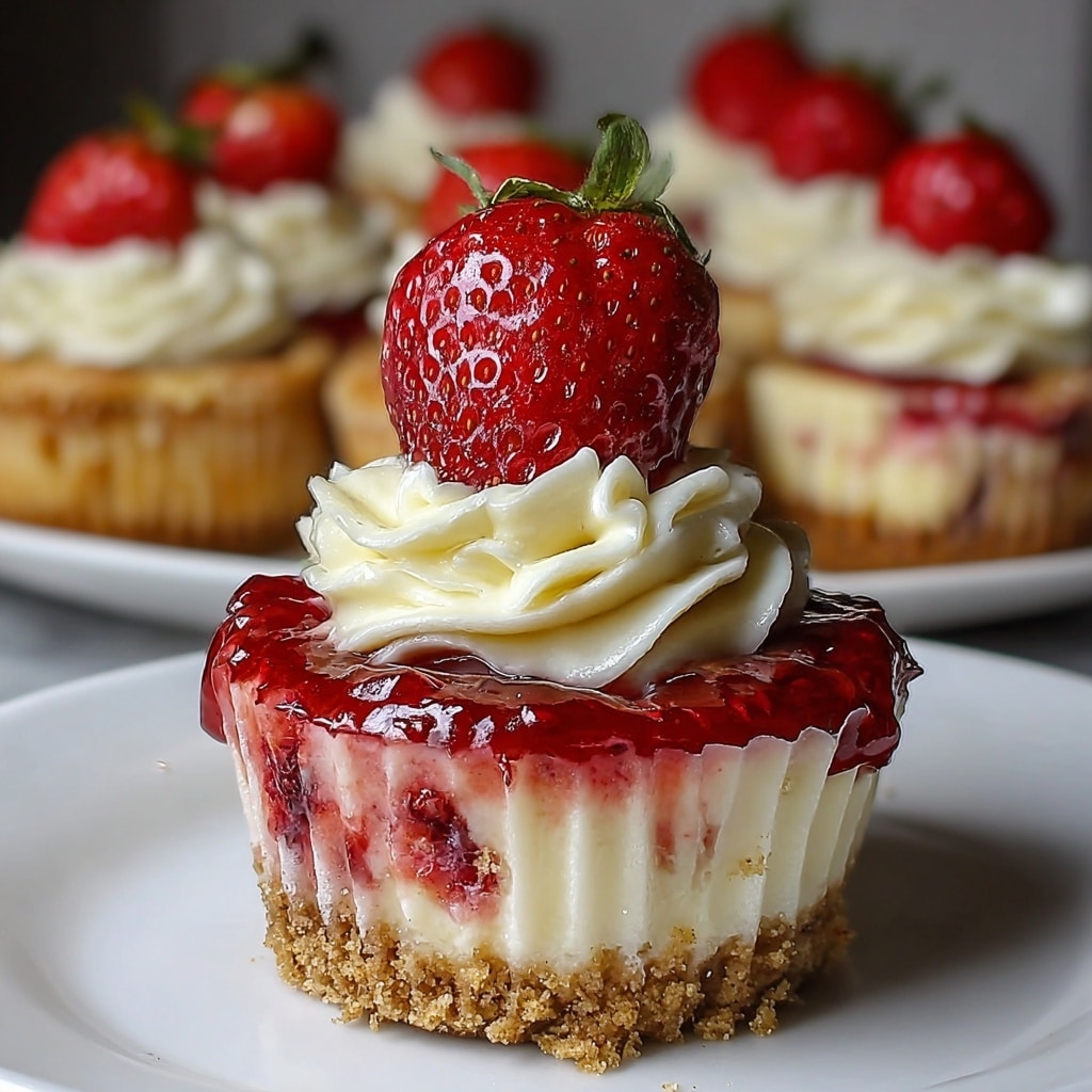 Mini Strawberry Cheesecake Cupcakes Recipe - Recipe Image