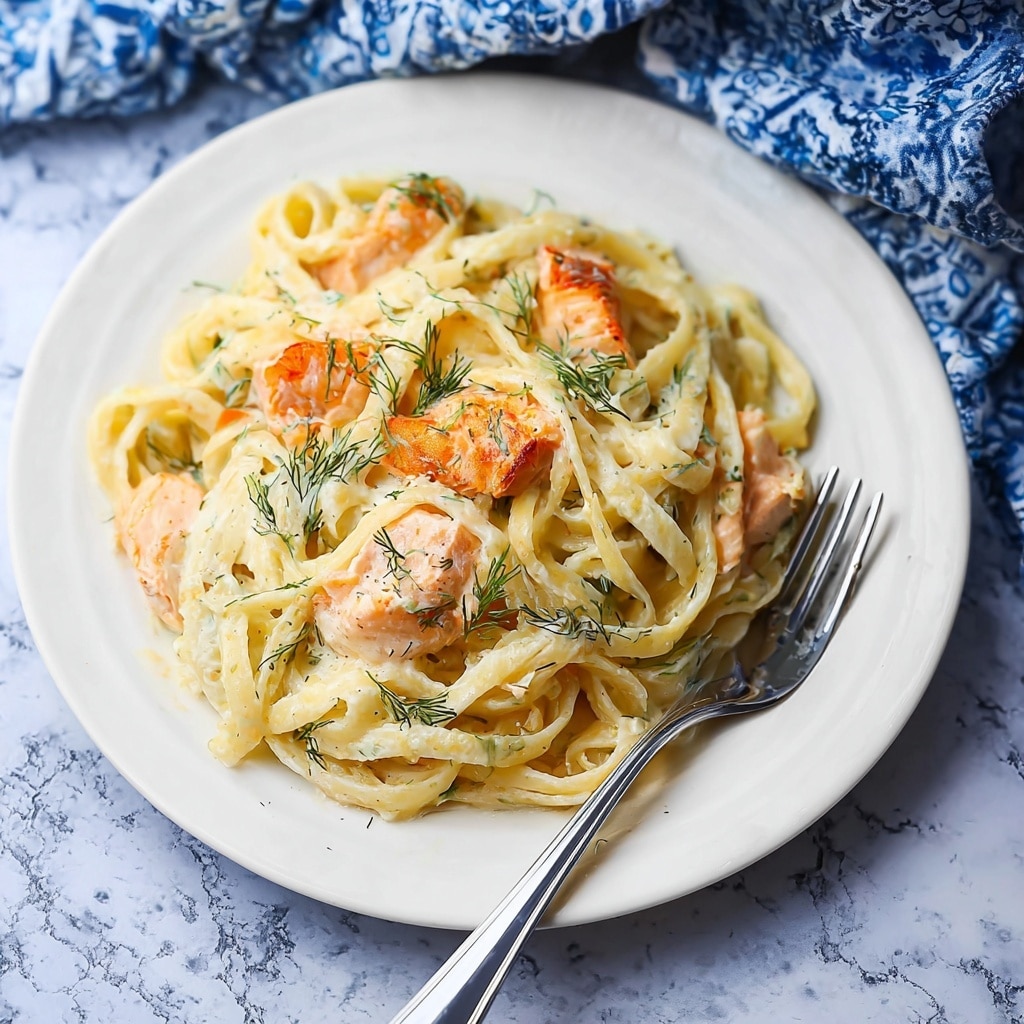 Shrimp and Salmon Alfredo Recipe - Recipe Image