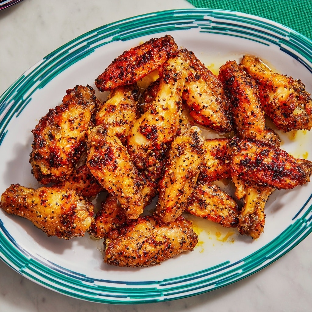 Lemon Pepper Chicken Wings with Lemon Butter Glaze Recipe - Recipe Image