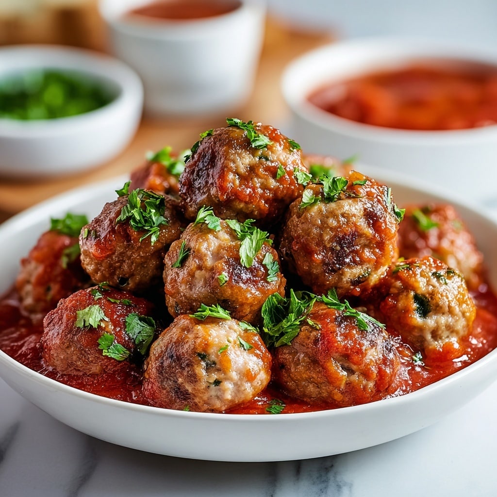 Mini Meatballs with Marinara Sauce Recipe - Recipe Image