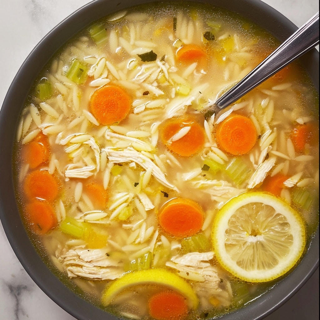 Lemon Chicken Orzo Soup Recipe - Recipe Image