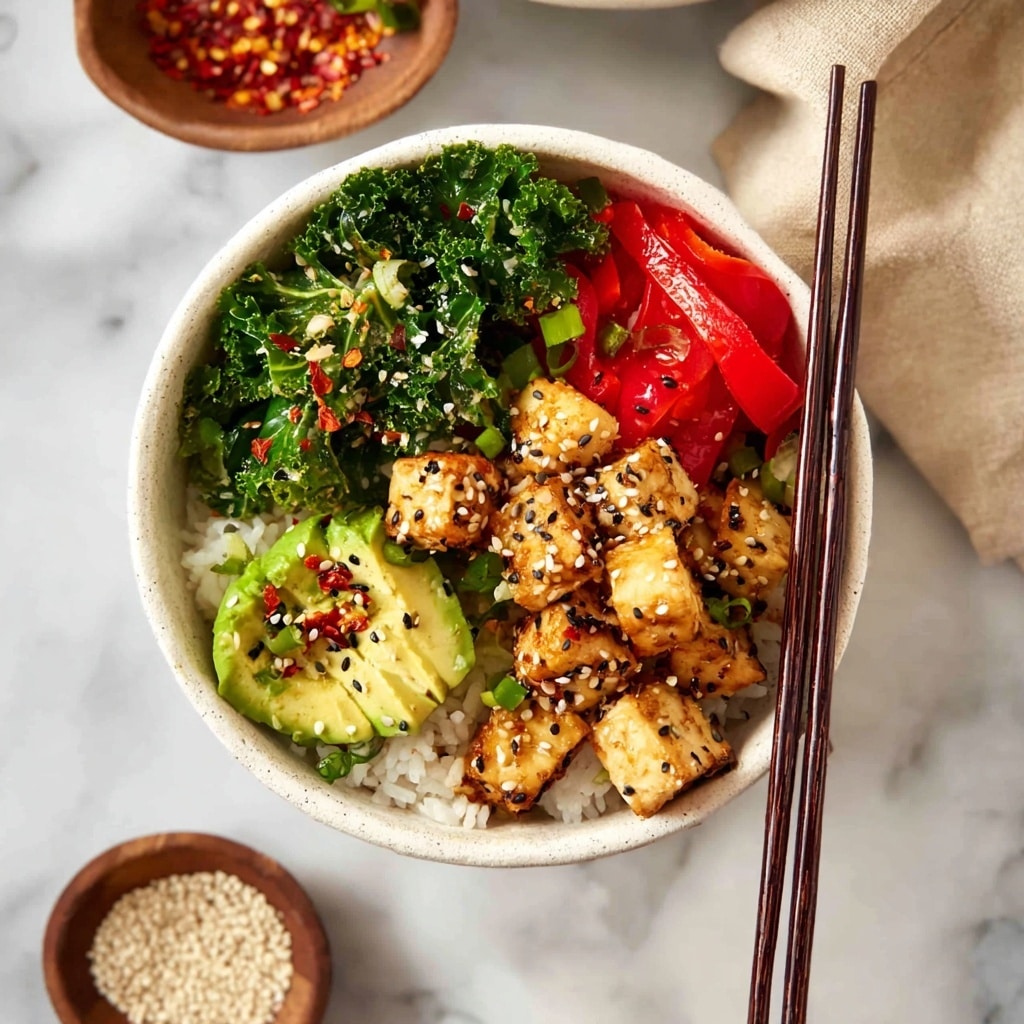 Crispy Baked Peanut Tofu Bowl Recipe - Recipe Image